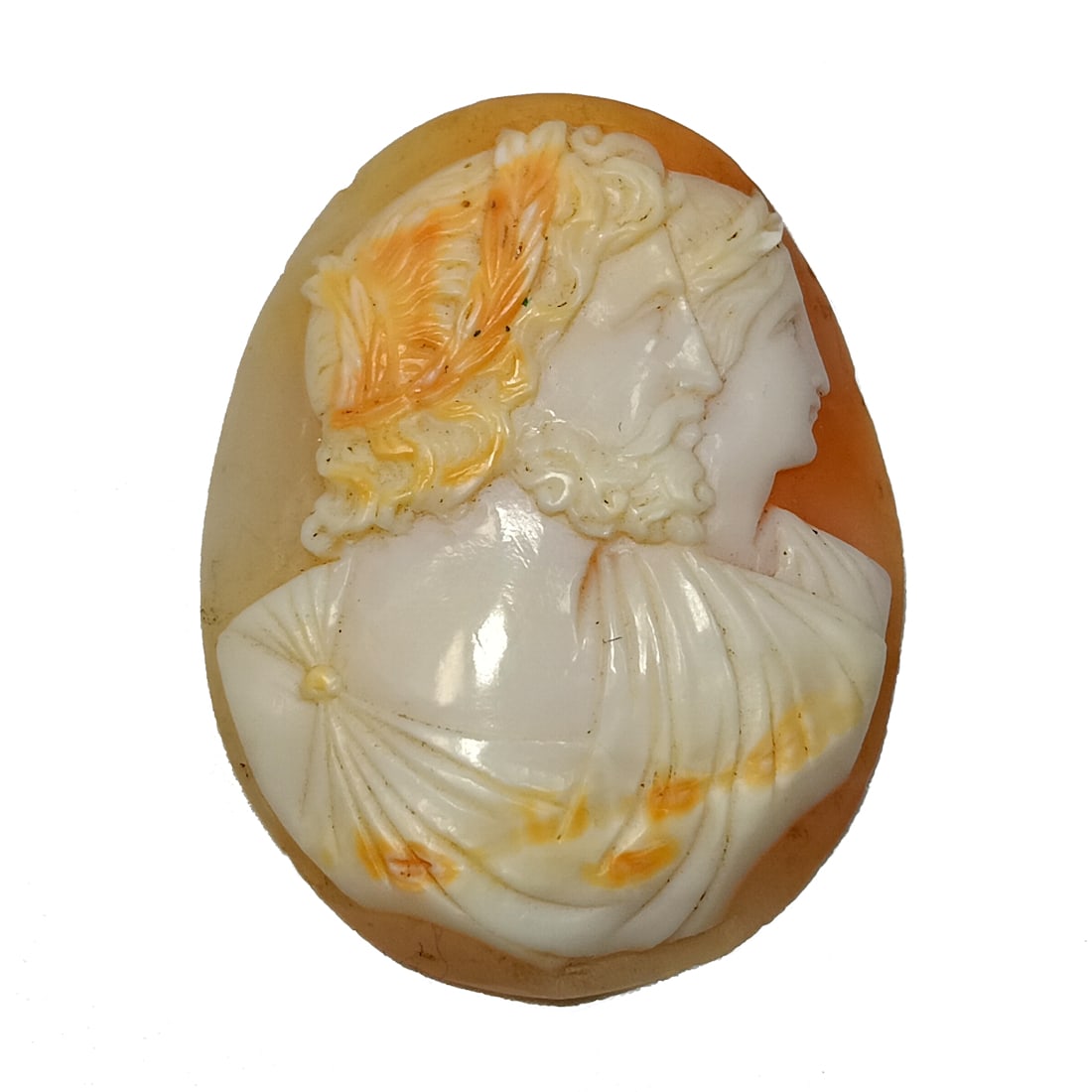 AN EXCELLENT VICTORIAN SHELL CAMEO DOUBLE PORTRAIT ZEUS AND HERA (1 of 4)