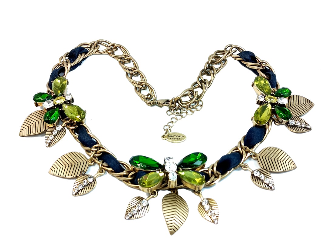 AN IMPRESSIVE  NECKLACE SIGNED BY DESIGNER ANN TAYLOR BUTTERFLIES (1 of 5)