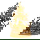 A STUNNING  LARGE SINO-TIBETAN STATUE OF GREEN TARA 14" GILT BRONZE