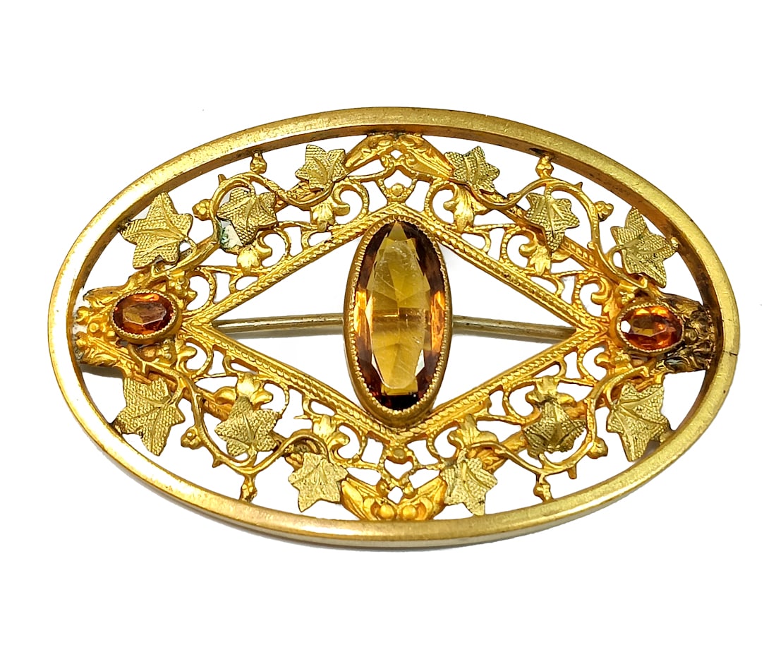 A LARGE AND FABULOUS ANTIQUE EDWARDIAN SASH PIN BROOCH (1 of 3)