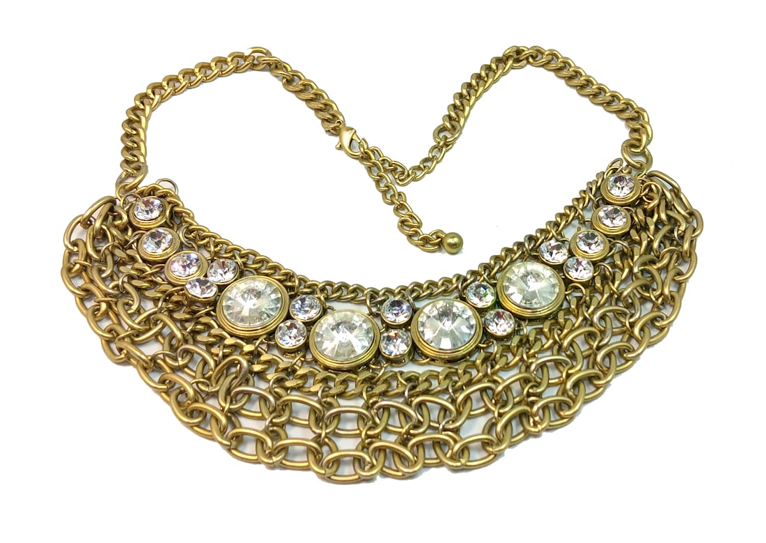 AN IMPRESSIVE HIGH-END RIVOLI RHINESTONE NECKLACE (1 of 2)