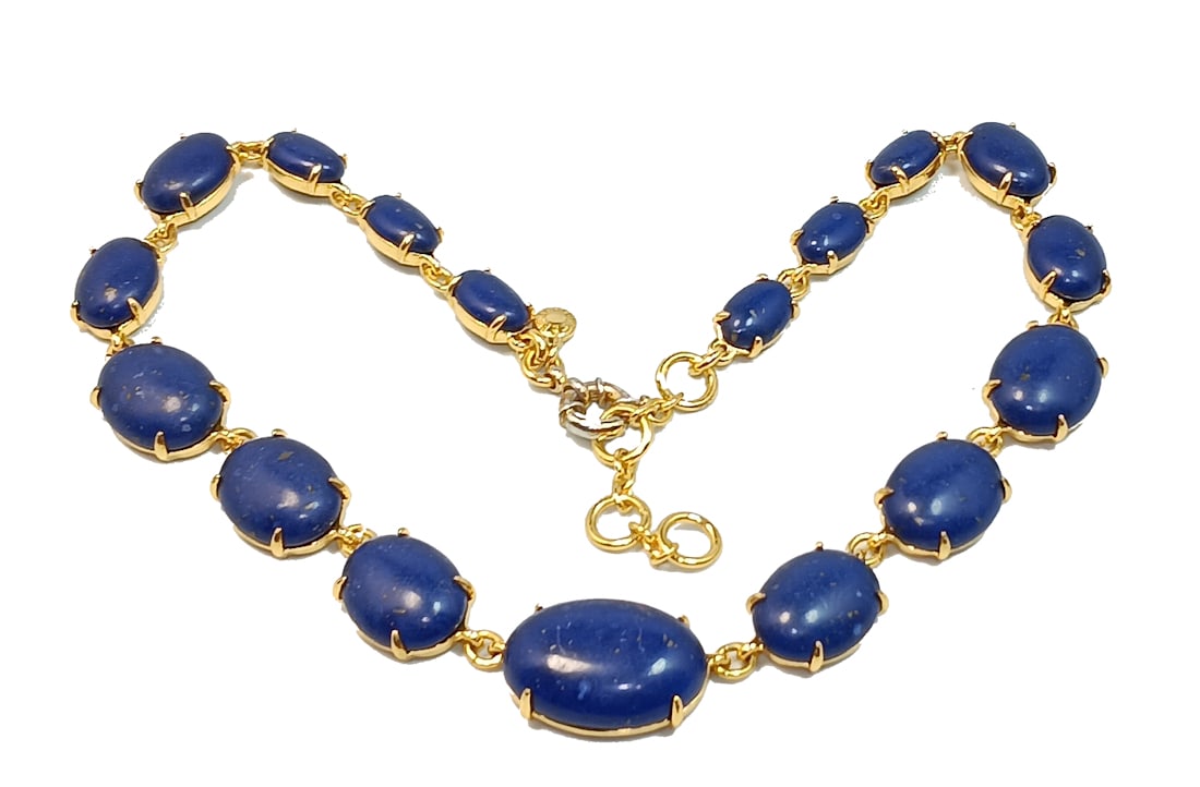 A SUPERB LAPIS LAZULI DESIGNER NECKLACE (1 of 4)