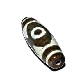 FINE  SINO TIBETAN AGATE DZI BEAD 3 EYES 37MM