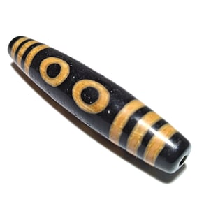 A STUNNING LARGE  TIBETAN AGATE DZI BEAD 5 EYES 57MM