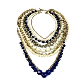 AN 8 STRANDS STATEMENT NECKLACE  BY ANN TAYLOR