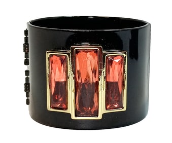 A FANTASTIC HINGED CUFF BRACELET FRENCH DESIGNER STYLE