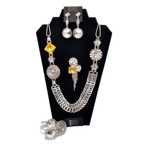 A STUNNING PARURE BY ERICKSON BEAMON ROCKS  HELEN OF TROY SERIES