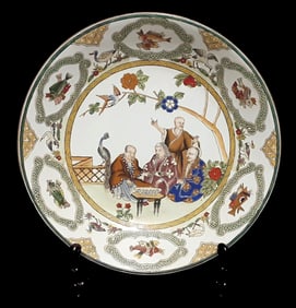 EXQUISITE ANTIQUE  CHINESE  FAMILLE ROSE PRONK DOCTORS LARGE BOWL QING DYNASTY