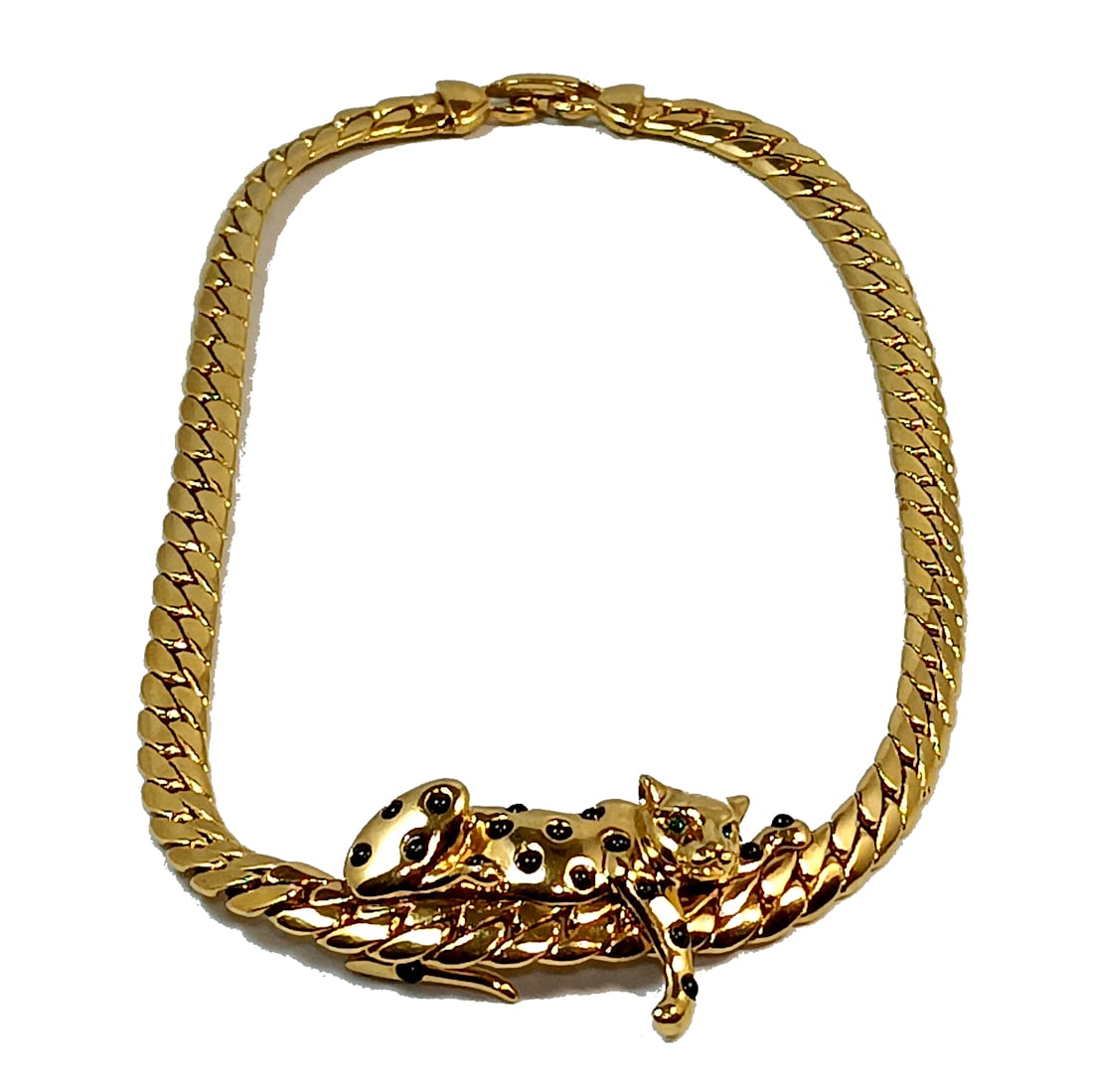 A STUNNING HIGH-END  VINTAGE STATEMENT LEOPARD NECKLACE BY J.L ALDENKAMP (1 of 5)