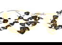 FINE VINTAGE JAPANESE DAMASCENE BRACELET LARGE BROOCH EARRINGS