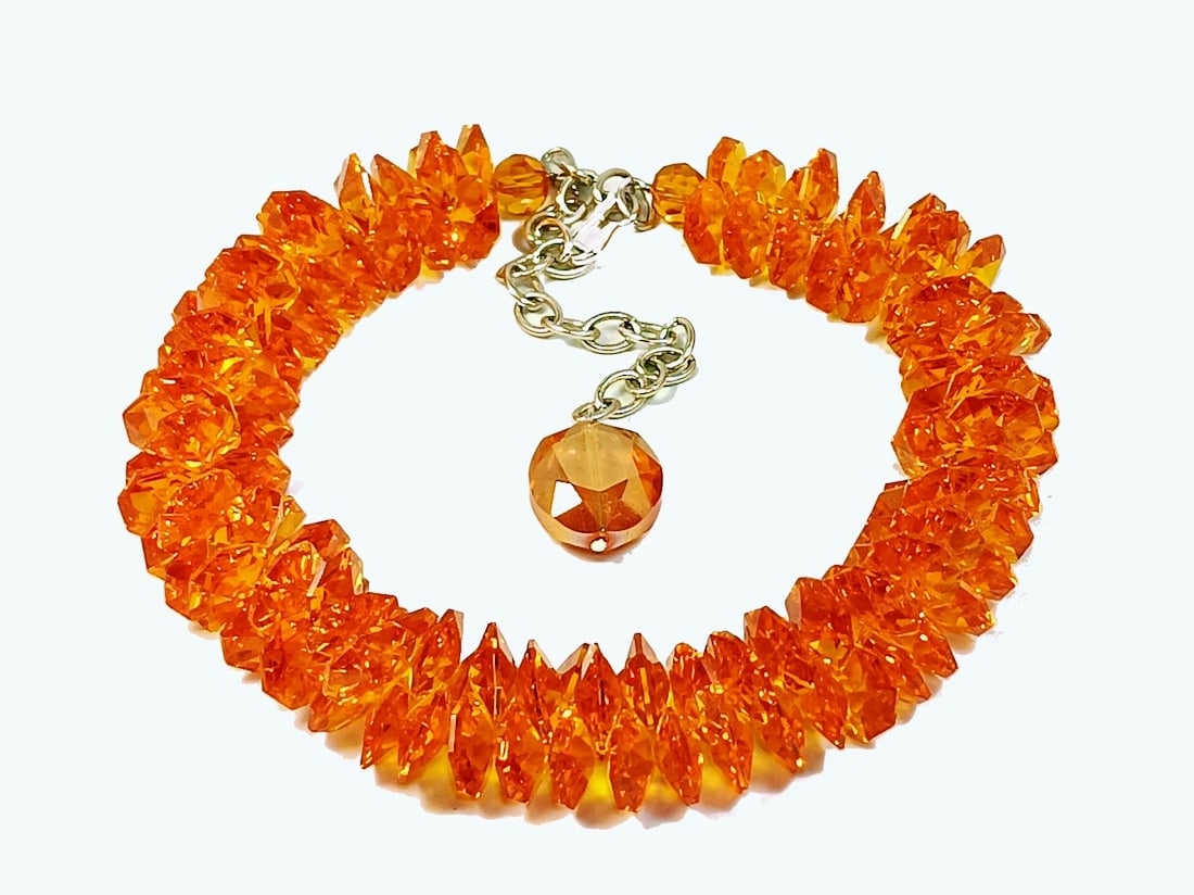 A RARE AND FABULOUS MASSIVE  VINTAGE QUARTZ CRYSTAL NECKLACE (1 of 3)