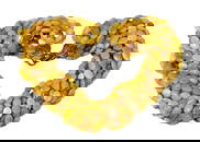 A RARE DESIGNER STEPHEN DWECK YELLOW OPALS NECKLACE 13 STRANDS