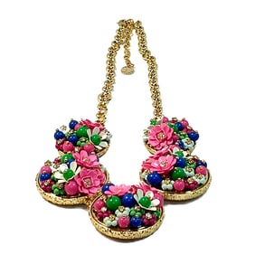 A WONDERFUL HIGH-END FLORAL NECKLACE BY TALBOTS