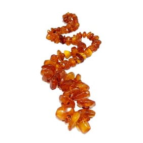 LARGE NATURAL BALTIC AMBER NECKLACE 25"   83 GRAMS
