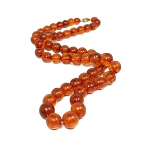 NATURAL BALTIC AMBER BEAD NECKLACE 22" LONG 40 GRAMS