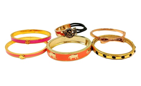 A LOT OF 6 BEAUTIFUL SIGNED DESIGNER BRACELETS