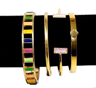 A LOT OF 4 BRACELETS BY DESIGNER KATE SPADE NEW YORK
