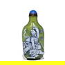 FINE CHINESE PEKING GLASS SNUFF BOTTLE ARTIST SIGNED MEN TIGER TREE