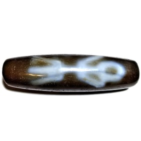 LARGE SINO-TIBETAN AGATE DZI BEAD ARISTOCRAT 58MM