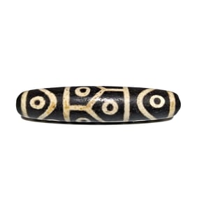 BEAUTIFUL SINO TIBETAN AGATE DZI BEAD 14 EYES   57MM