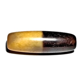 VERY FINE SINO-TIBETAN AGATE DZI BEAD 40MM HEAVEN AND EARTH