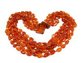 A NATURAL BALTIC AMBER 8 STRAND NECKLACE 60 GRAMS 18"