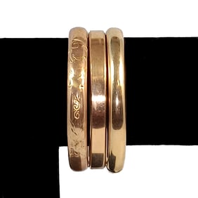 A LOT OF 3 VICTORIAN GOLD FILLED BANGLE BRACELETS