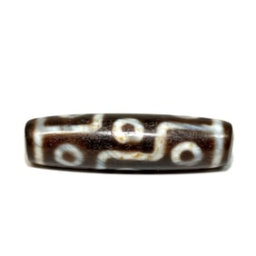 FINE SINO TIBETAN AGATE DZI BEAD 48MM 9 EYES