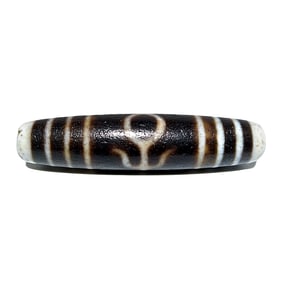 SINO TIBETAN AGATE DZI BEAD ARISTOCRAT PATTERN 56MM
