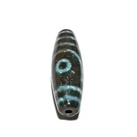 A BEAUTIFUL SINO TIBETAN AGATE DZI BEAD  2 EYES  37MM