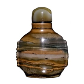 FABULOUS LARGE CHINESE CARVED SNUFF BOTTLE JASPER