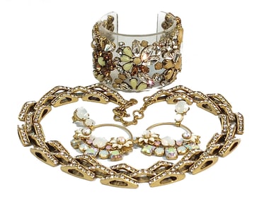 AN IMPRESSIVE J. CREW LOT OF NECKLACE CUFF AND EARRINGS