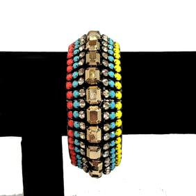 A BEAUTIFUL  MASSIVE VINTAGE CUFF BRACELET BY IOSSELLIANI ITALY