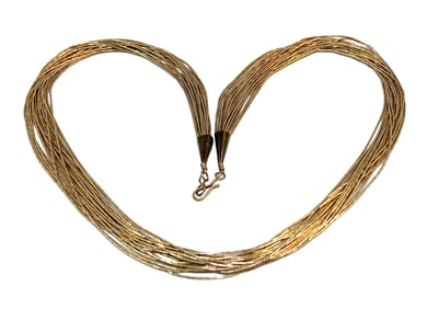 A VINTAGE SOUTWESTERN NECKLACE STERLING SILVER 19"
