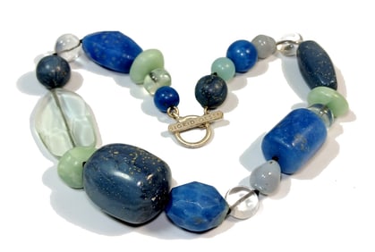 A WONDERFUL CHUNKY NECKLACE BY DESIGNER SIGRID OLSEN 17"