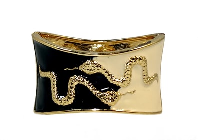 AN IMPRESSIVE ENAMELED CUFF BRACELET SERPENTS