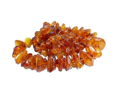 LARGE NATURAL BALTIC AMBER NECKLACE 25"  83 GR