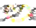 A MULTI- GEMSTONE NECKLACE PINK GREEN QUARTZ STERLING 18"