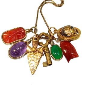 AN WONDERFUL ESTATE LOVE NECKLACE YOU ARE THE WORLD TO ME