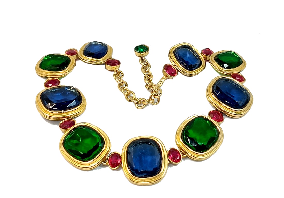 A STUNNING JEWEL-TONE STATEMENT NECKLACE BY KENNETH LANE (1 of 5)