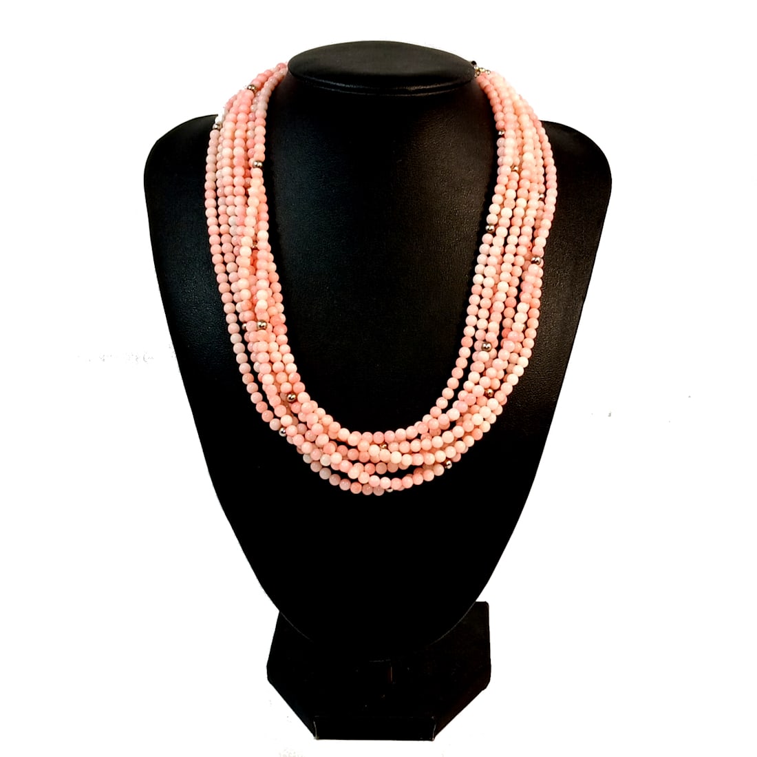 A JAY KING NATURAL CORAL 8 STRAND NECKLACE 86 GRAMS 18": OFFERED HERE IS A JAY KING NATURAL CORAL 8 STRAND NECKLACE. IT WEIGHS 86 GRAMS AND IT MEASURES 18" LONG. IT IS SIGNED DRT FOR DESERT ROSE TRADING, JAY KING'S BRAND. THE FINDINGS ARE STERLING SILVER. W