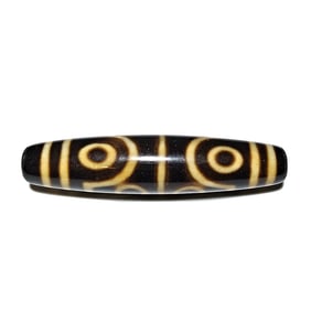 FINE SINO TIBETAN AGATE DZI BEAD  8 EYES  58MM