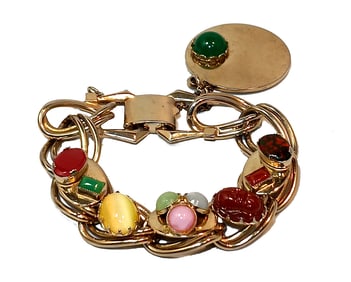 A BEAUTIFUL VINTAGE BRACELET BY KAFIN NEW YORK 7.5" LONG