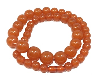 AN EXQUISITE  LARGE BEADS 91 GRAM BALTIC AMBER NECKLACE