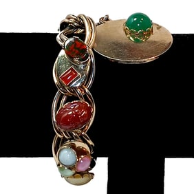 A WONDERFUL SIGNED VINTAGE BRACELET BY KAFIN NEW YORK 7.5"