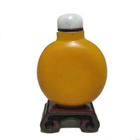 A VERY FINEE ANTIQUE CHINESE RARE IMPERIAL PEKING GLASS SNUFF BOTTLE QING