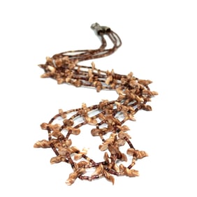 A FINE VINTAGE BIRD FETISH NECKLACE NATIVE AMERICAN SOUTHWESTERN 24"