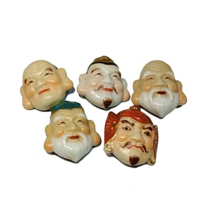 A WONDERFUL JAPANESE  LOT OF 5 TOSHIKANE BUTTONS