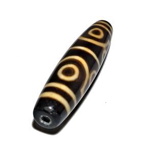 FINE SINO TIBETAN AGATE DZI BEAD 8 EYES 58MM