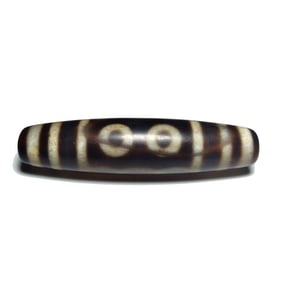 BEAUTIFUL SINO TIBETAN AGATE DZI BEAD 5 EYES 51MM